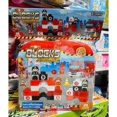 7900 Fire Rescure Blocks Túi xếp hình chủ đề đội cứu hộ gồm 29 chi tiết