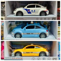 Đồ chơi xe ô tô taxi chạy bằng pin có đèn và âm thanh, mở được cửa (9901) giao màu ngẫu nhiên 234232