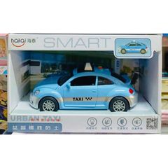 Đồ chơi xe ô tô taxi chạy bằng pin có đèn và âm thanh, mở được cửa (9901) giao màu ngẫu nhiên 234232