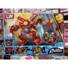 (2194-1 2194-2) Đồ chơi lắp ráp robot siêu anh hùng có 2 phân loại Iron man, Spider man