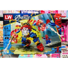 (2194-1 2194-2) Đồ chơi lắp ráp robot siêu anh hùng có 2 phân loại Iron man, Spider man