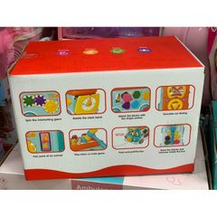 Xe ô tô bus đồ chơi có búa gõ chuột LM705 Multifunction bus