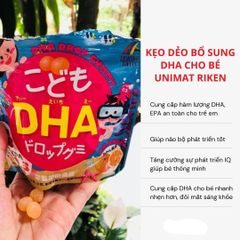 Kẹo Canxi và DHA cho Bé Riken Nhật Bản - Bổ Sung Dinh Dưỡng Hỗ Trợ Phát Triển Chiều Cao và Trí Não cho Trẻ từ 2 Tuổi