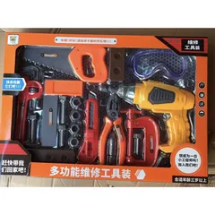 Đồ Chơi Dụng Cụ Sửa Chữa Cơ Khí Cho Bé Đóng Vai Làm Kĩ Sư, Máy Khoan Lắp Pin Phát Tiếng Kêu Như Thật (011-12)