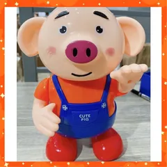 CHÚ HEO CUTE BIẾT NHẢY CÓ NHẠC VÀ ĐÈN KÈM PIN (995 995A) ĐỒ CHƠI CHO BÉ