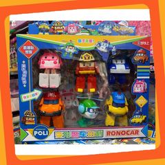 Set Đồ Chơi 6 Xe Robocar Poli Lắp Ghép Biến Hình #83168-6