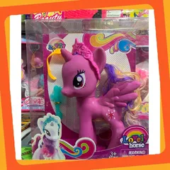 Set Đồ Chơi Ngựa Pony Màu Hồng Kèm Phụ Kiện Thời Trang Có Đèn Và Nhạc