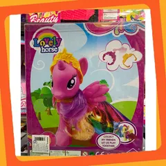 Set Đồ Chơi Ngựa Pony Màu Hồng Kèm Phụ Kiện Thời Trang Có Đèn Và Nhạc
