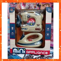 Đồ chơi nhập vai máy khâu, bàn là chạy bằng pin có đèn, shop tặng kèm pin