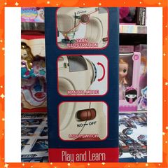 Đồ chơi nhập vai máy khâu, bàn là chạy bằng pin có đèn, shop tặng kèm pin