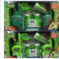 Bộ đàm, ống nhòm, la bàn, đèn pin đồ chơi cho bé (613 BEN10 Walkie Talkie)