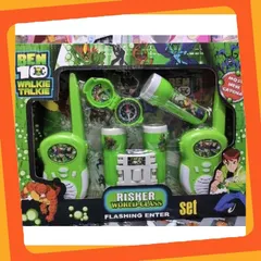 Bộ đàm, ống nhòm, la bàn, đèn pin đồ chơi cho bé (613 BEN10 Walkie Talkie)