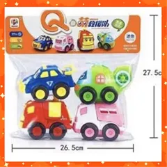 Set Túi Đồ Chơi 4 Xe Ô Tô Robocar Poli, Chọn Ngẫu Nhiên