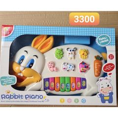 Đàn Pinano Đồ Chơi Hình Chú Thỏ Lắp Pin Phát Nhạc Vui Nhộn