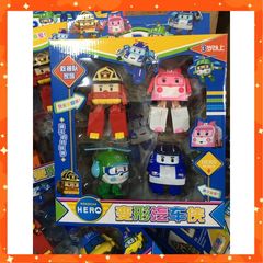 Đồ Chơi 4 Xe Robocar Poli Lắp Ghép Biến Hình #868-4