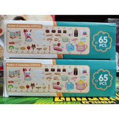 BÁNH SINH NHẬT 65 CHI TIẾT ĐỒ CHƠI CHO BÉ CÓ ĐÈN VÀ NHẠC KÈM PIN (G673A)