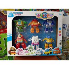 Bộ 6 Xe Robocar Poli Lắp Ghép Biến Hình (381D)