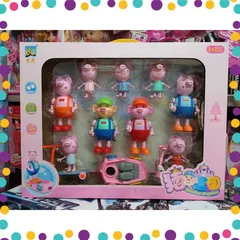 Đồ Chơi 9 Nhân Vật Heo Peppa Và Xe Scooter #188-125