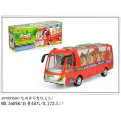 Xe ô tô Buýt chạy pin giao màu ngẫu nhiên có nhạc và đèn phát sáng 2609B Top Public Bus
