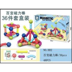 Đồ Chơi Xếp Hình Lắp Ráp Nam Châm 25 36 42 64 Chi Tiết (H01 H02 H03 H05) Magnetic Bar Blocks
