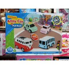 Bộ 8 xe ô tô sắt chạy đà pull back 803045