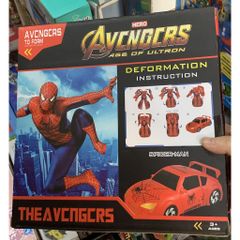 Lắp ghép biến hình robot ô tô siêu nhân người nhện spider man 8880