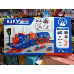 Đồ chơi đường ray xe lửa tàu hỏa 3 toa có đèn và âm thanh (238E-57)