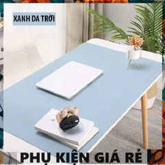 Bàn Di Chuột Da PU Cho Game & Văn Phòng - Màu Xanh Pastel Sang Trọng, Chống Nước, Tương Thích Tất Cả Chuột