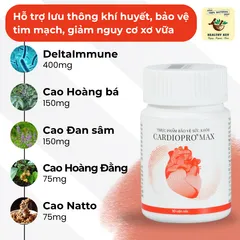 Cardiopro Max - Viên Uống Hỗ Trợ Tim Mạch Organic, Giảm Mỡ Máu, Ngăn Ngừa Xơ Vữa Động Mạch - Hộp 30 Viên Sạch Từ IMC