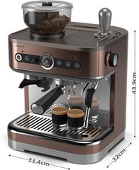 Máy Pha Cà Phê Espresso Bán Tự Động Philips Barista Brew PSA3228/41 - Thiết Kế Châu Âu, Hệ Thống Nén An Toàn, Pha Chế Chất Lượng Barista