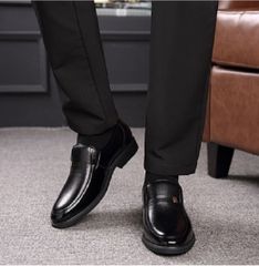 Giày Tây Nam Da Logo Ông Già - Giày Lười Cao Cấp Đế Khâu Cao Su Non, Đi êm Áo Dài, Thoải Mái, Phù Hợp Đi Học, Đi Chơi, Đi Làm