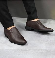 Giày Tây Lười Nam Da Cao Su - Êm Ái Lịch Sự, Dễ Phối Đồ Cho Đi Làm, Học, Chơi