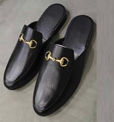 Giày Sục Nam Da Mờ Đen Nhám, Thiết Kế Đơn Giản, Lịch Lãm Phù Hợp Công Sở, Dễ Phối Đồ, Giày Nam Cao Cấp