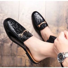 Giày Sục Nam Da Bóng Dập Vân Cá Sấu - Phong Cách Mới, Dễ Phối Đồ Thời Trang Thanh Lịch