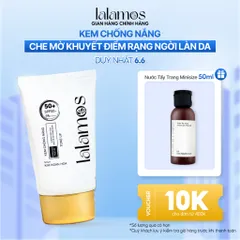 Kem Chống Nắng Nâng Tone Lalamos Nhụy Kim Ngân Hoa SPF 50+ PA++++ 50ml - Dưỡng ẩm, Bảo vệ Da và Thay Thế Kem Nền