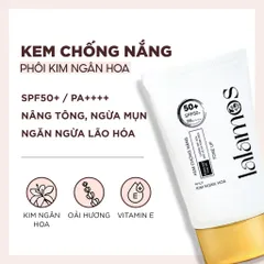 Kem Chống Nắng Nâng Tone Lalamos Nhụy Kim Ngân Hoa SPF 50+ PA++++ 50ml - Dưỡng ẩm, Bảo vệ Da và Thay Thế Kem Nền
