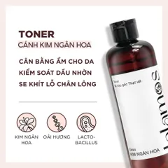 Toner Cánh Kim Ngân Hoa Lalamos 250ml - Dưỡng Ẩm và Se Khít Lỗ Chân Lông, Phù Hợp Cho Da Nhạy Cảm
