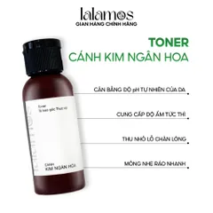 Toner Cánh Kim Ngân Hoa Lalamos 50ml - Dưỡng Ẩm, Se Khít Lỗ Chân Lông, Phù Hợp Với Da Nhạy Cảm