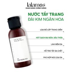 Nước Tẩy Trang Lalamos Mini 50ml - Chiết Xuất Kim Ngân Hoa, Làm Sạch Dịu Nhẹ, Dưỡng Ẩm, An Toàn Cho Da Nhạy Cảm