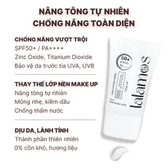 Kem Chống Nắng Lalamos Nhụy Kim Ngân Hoa White Tone-Up SPF 50+ PA++++ 50ml - Bảo Vệ Da, Nâng Tông Trắng Sáng Tự Nhiên