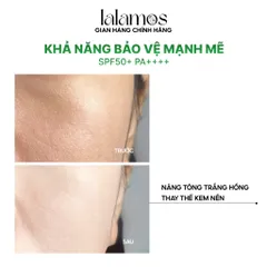 Combo Chăm Sóc Da Trắng Hồng Lalamos - Sữa Rửa Mặt 280ml & Kem Chống Nắng Nhụy Kim Ngân Hoa Nâng Tone SPF 50+ 50ml