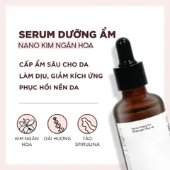 Serum Dưỡng Ẩm Nano Kim Ngân Hoa LALAMOS 50ml - Khôi Phục & Tái Tạo Da Mềm Mại, Chiết Xuất Tự Nhiên, An Toàn Cho Da Nhạy Cảm