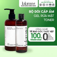 Combo Cấp Ẩm Lalamos - Sữa Rửa Mặt Phôi Kim Ngân Hoa 280ml & Toner Cánh Kim Ngân Hoa 250ml, Dưỡng Ẩm, Se Khít Lỗ Chân Lông