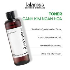 Combo Cấp Ẩm Lalamos - Sữa Rửa Mặt Phôi Kim Ngân Hoa 280ml & Toner Cánh Kim Ngân Hoa 250ml, Dưỡng Ẩm, Se Khít Lỗ Chân Lông