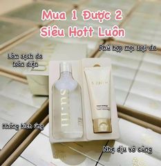 Bộ sản phẩm tẩy trang Sum37 400ml kèm sữa rửa mặt 100ml - Chăm sóc da hoàn hảo từ Hàn Quốc, đem lại làn da khỏe mạnh và rạng rỡ