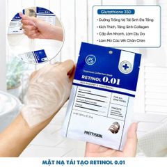 Hộp 10 miếng Mặt Nạ Retinol Prettyskin Màu Xanh Đậm Chính Hãng Hỗ trợ tái tạo làm trắng da 230813