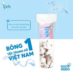 Combo 5 Bông Tẩy Trang Ipek Siêu Mềm Mịn 80 Miếng - Cotton Tự Nhiên Độc Quyền, Tẩy Trang Hiệu Quả Cho Da Nhạy Cảm