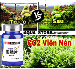 Viên sủi CO2 Sunsun 60 viên - Bổ sung Carbon cho cây thủy sinh, cải thiện quang hợp hiệu quả trong hồ cá cảnh