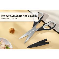 Kéo cắt đa năng 225 thép không gỉ SUNHOUSE KS-SC225 236340