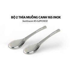 Bộ 2 thìa muỗng canh inox 201 SUNHOUSE KS-S2PO165I - Đồ bếp chất lượng cao, Tiện lợi cho nấu ăn hàng ngày